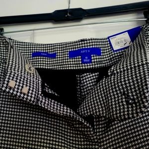 APT 9 Black and White ultra soft dress slacks